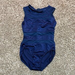 balera Deep Blue Sleeveless Dance Leotard